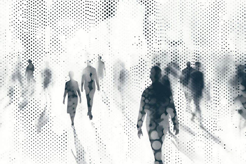 Abstract people moving effect backgrounds abstract pattern.