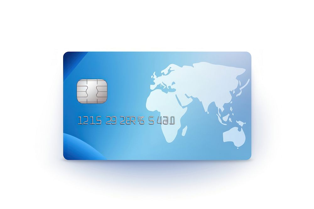 Hand holding credit card white background technology currency.