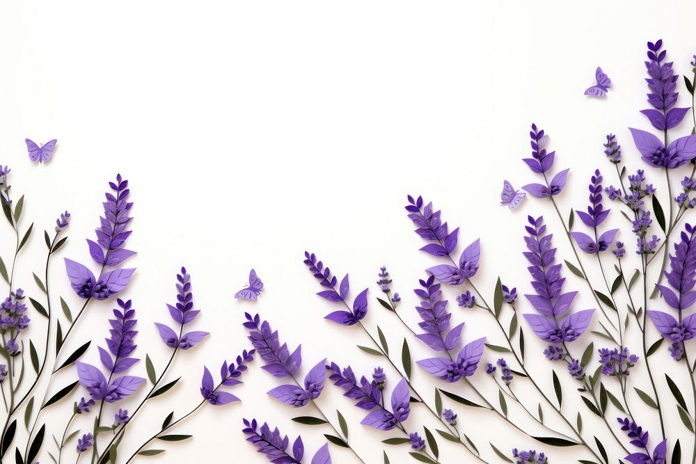 Lavender floral border flower backgrounds purple.