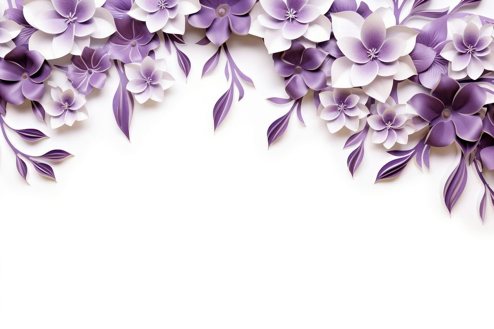 Lilac floral border flower backgrounds pattern.