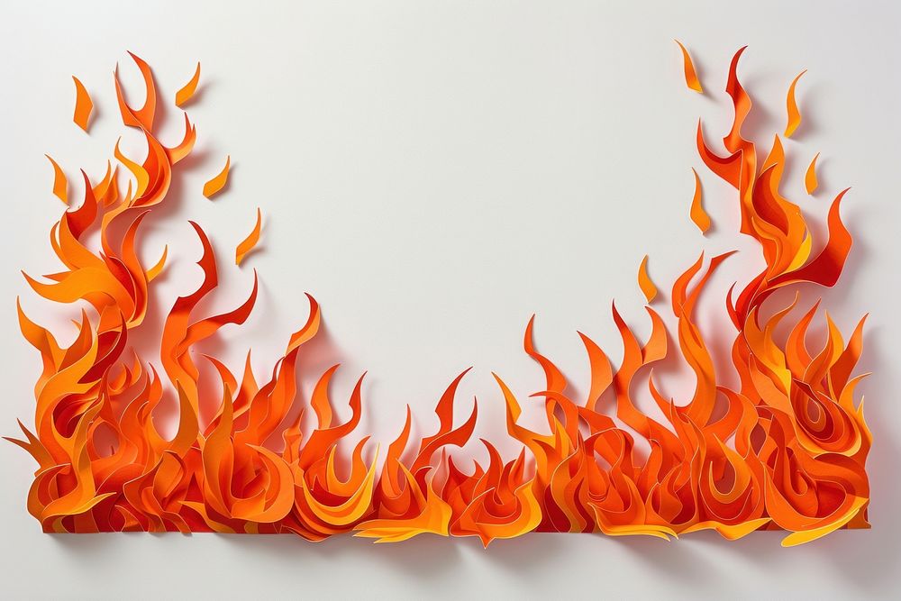 Flame border fire creativity fireplace.