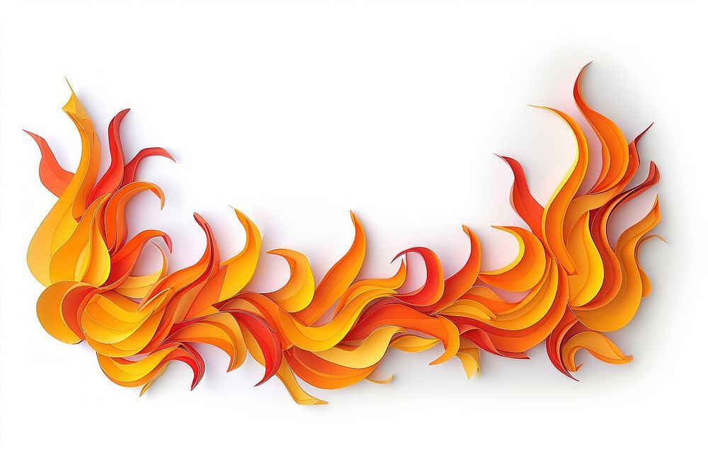 Flame border fire white background accessories.