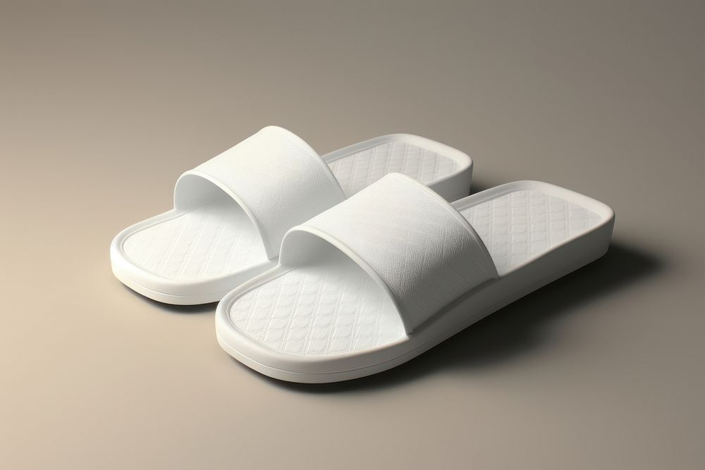 Slippers packaging footwear white flip-flop.