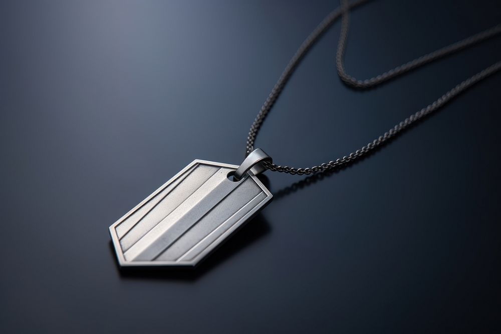 Military dogtag necklace jewelry pendant.