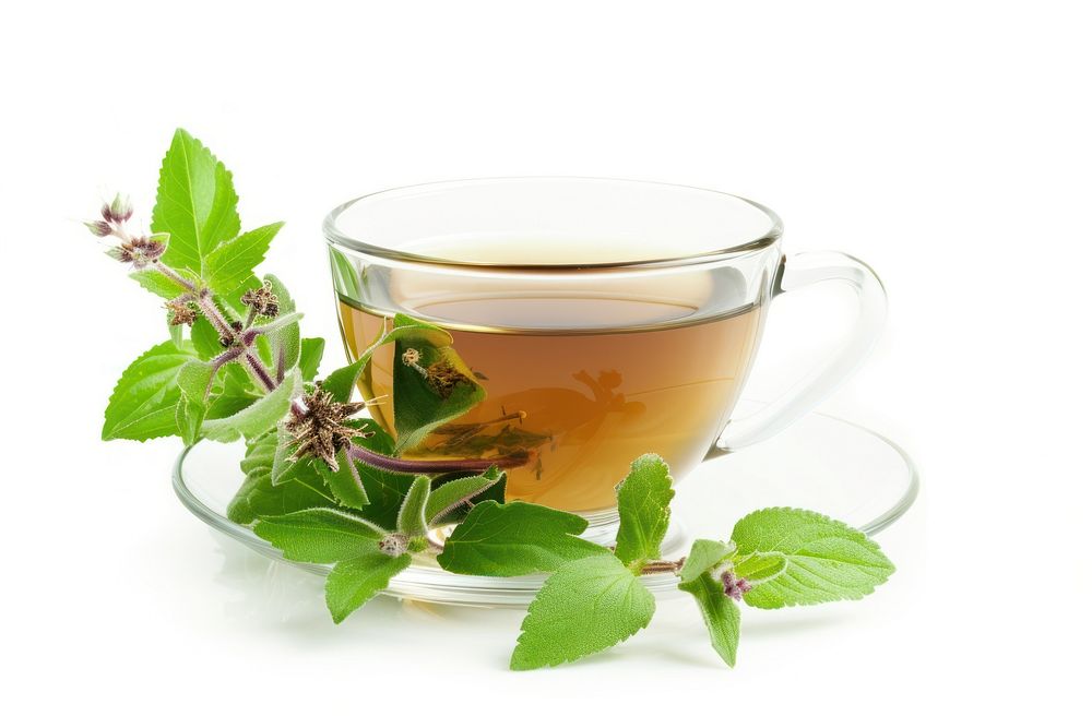 Herbal tea in a cup herbs drink plant.