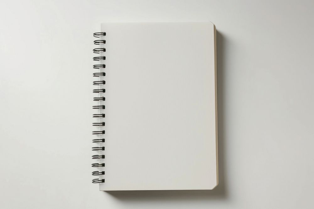 Spiral diary paper white.