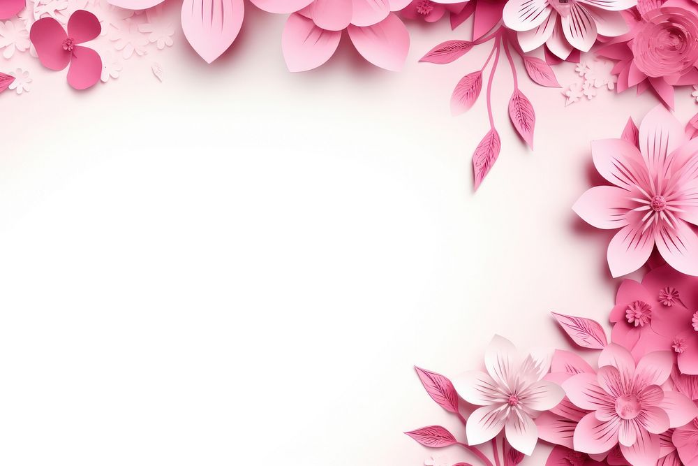 Pink floral border flower backgrounds pattern.