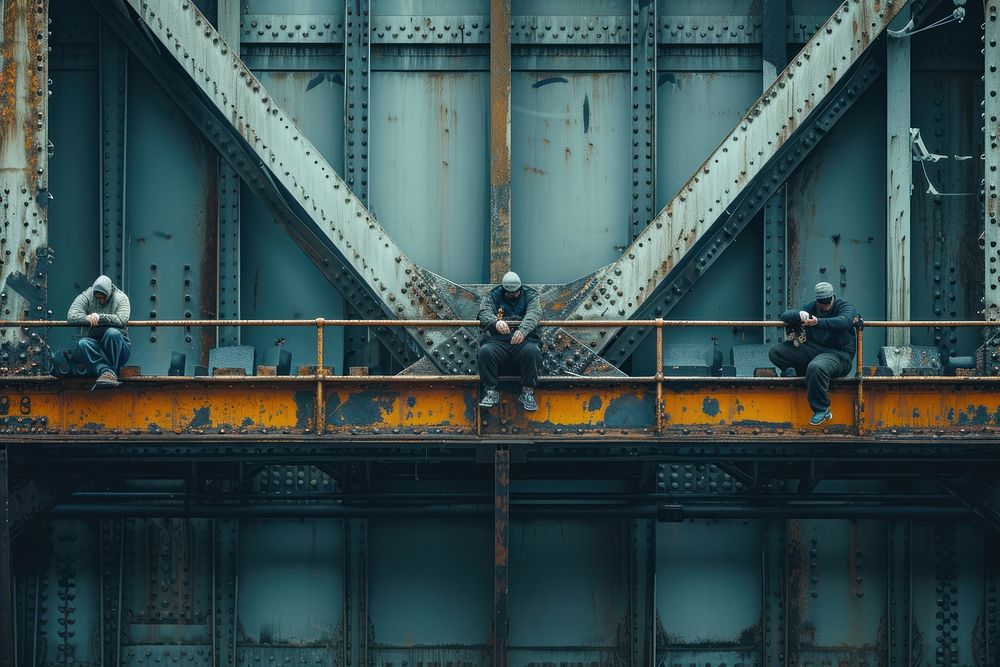 People are working from a railing architecture protection corrosion.