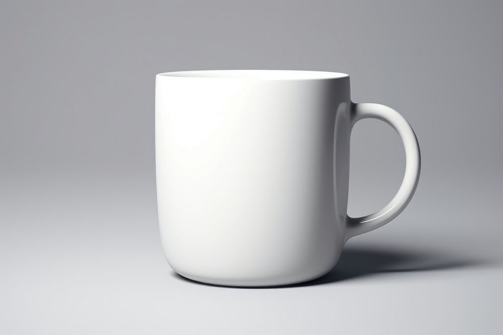 An empty coffee mug porcelain drink white.