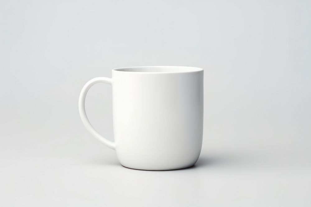 An empty coffee mug porcelain drink white.