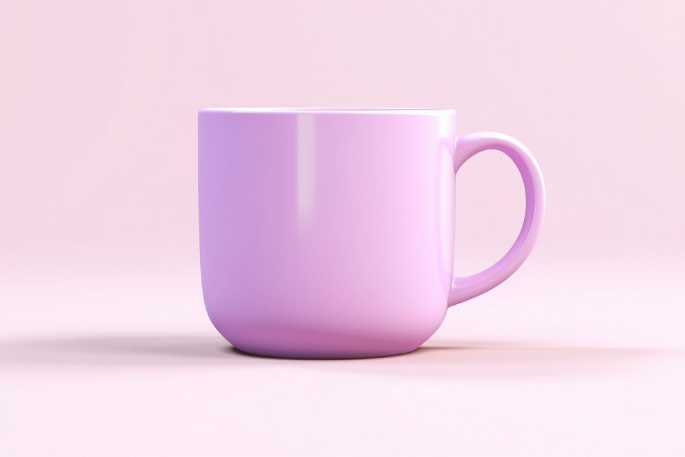 An empty coffee mug drink cup white background.
