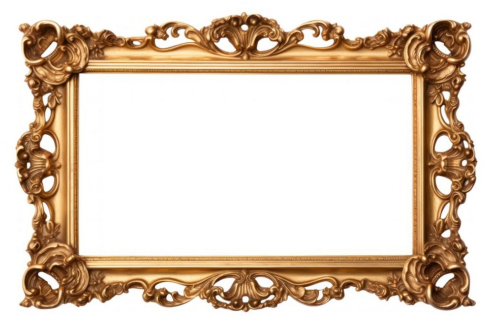 Gold frame white background architecture.