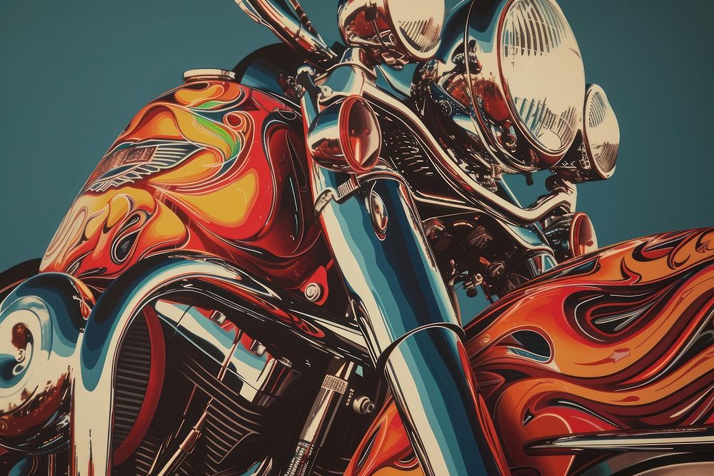 Motorcycle vehicle art representation.