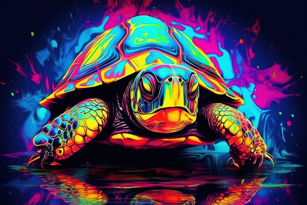 Turtle reptile art creativity.