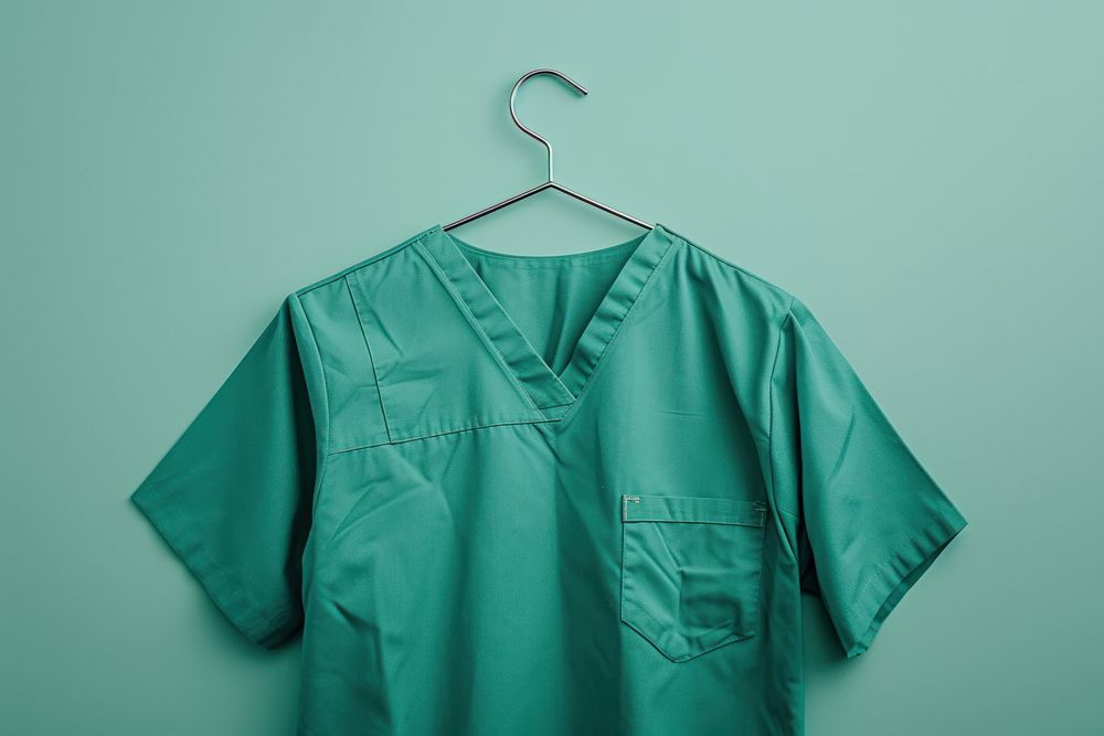 A medical uniform sleeve coathanger protection.