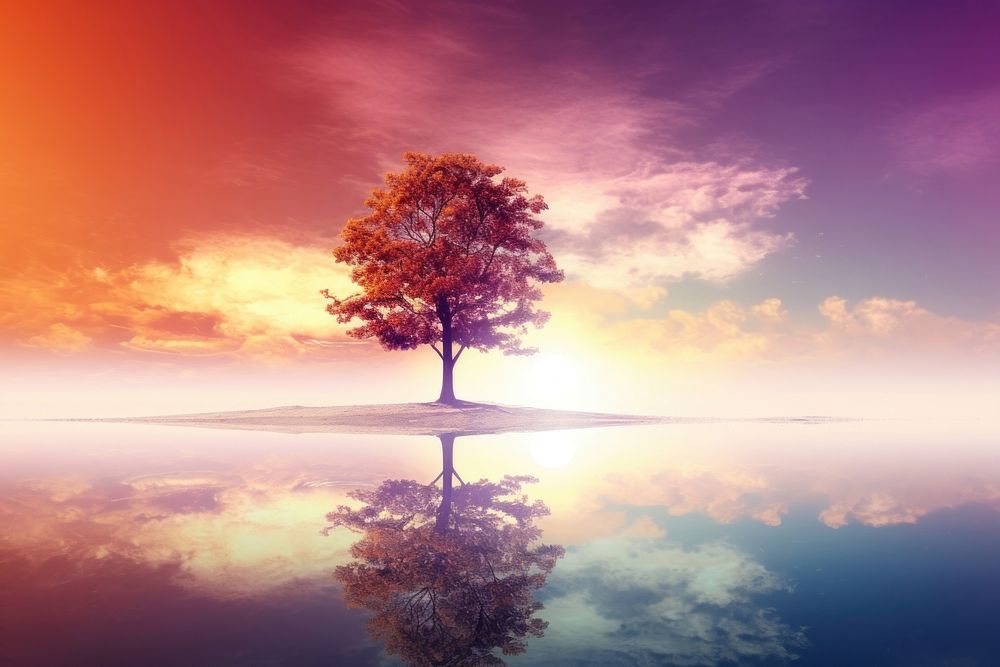 Colorful landscape of dream sunlight outdoors nature.
