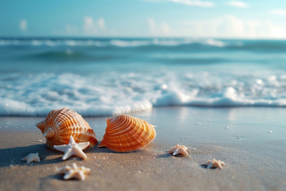 The beach outdoors seashell nature.