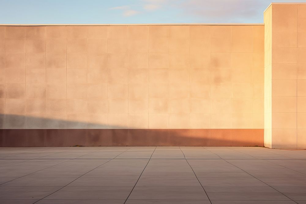 Large building wall at school in morning dawn architecture outdoors floor.