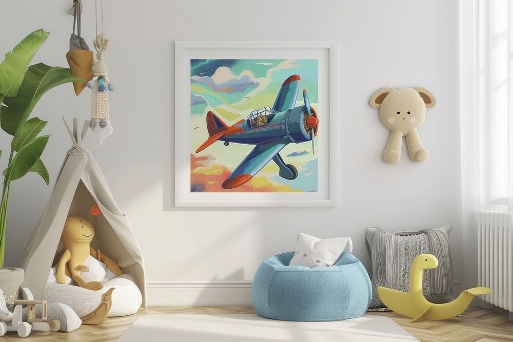 Art painting aircraft airplane.