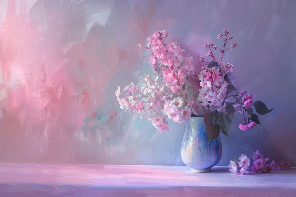 Bouquet from pastel painting blossom flower.