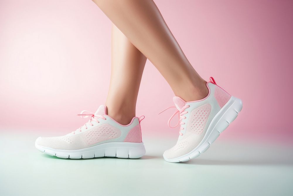 Woman wear Simple shoe footwear exercising vitality.