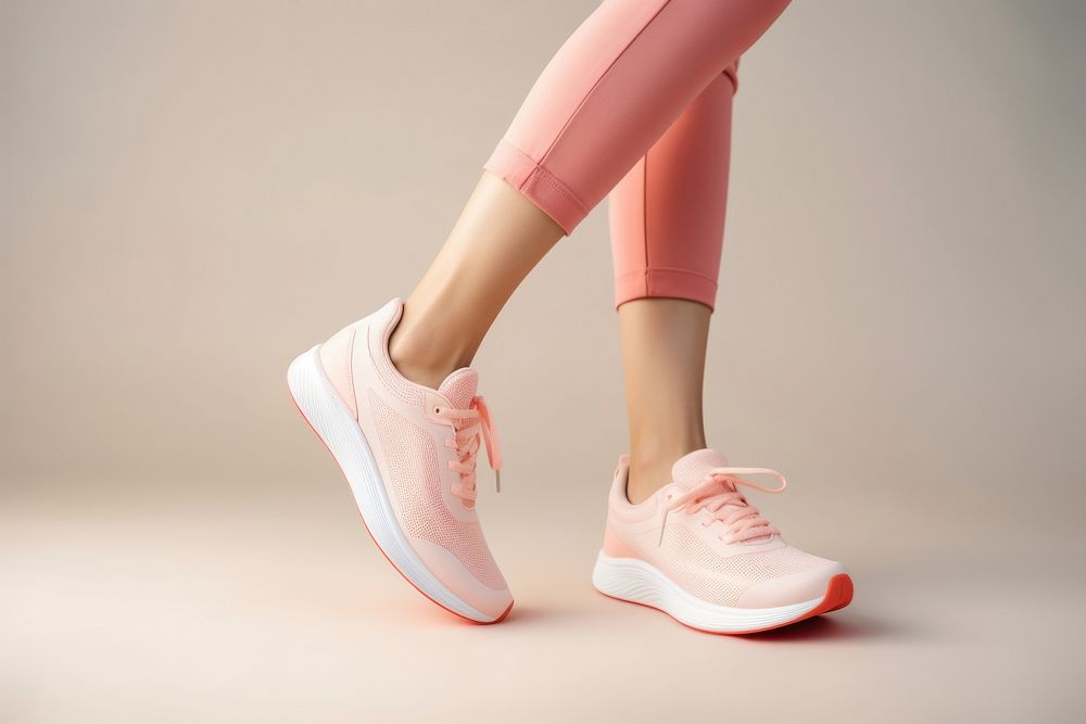 Woman wear Simple shoe footwear exercising clothing.