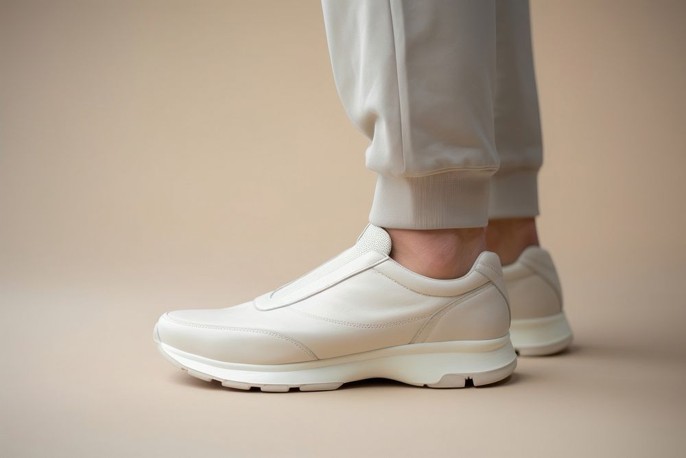 Man wear Simple shoe footwear standing clothing.