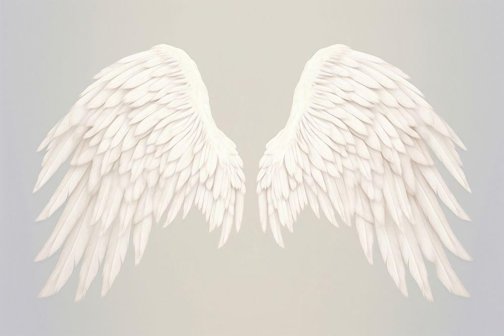 White angel wings archangel pattern circle.