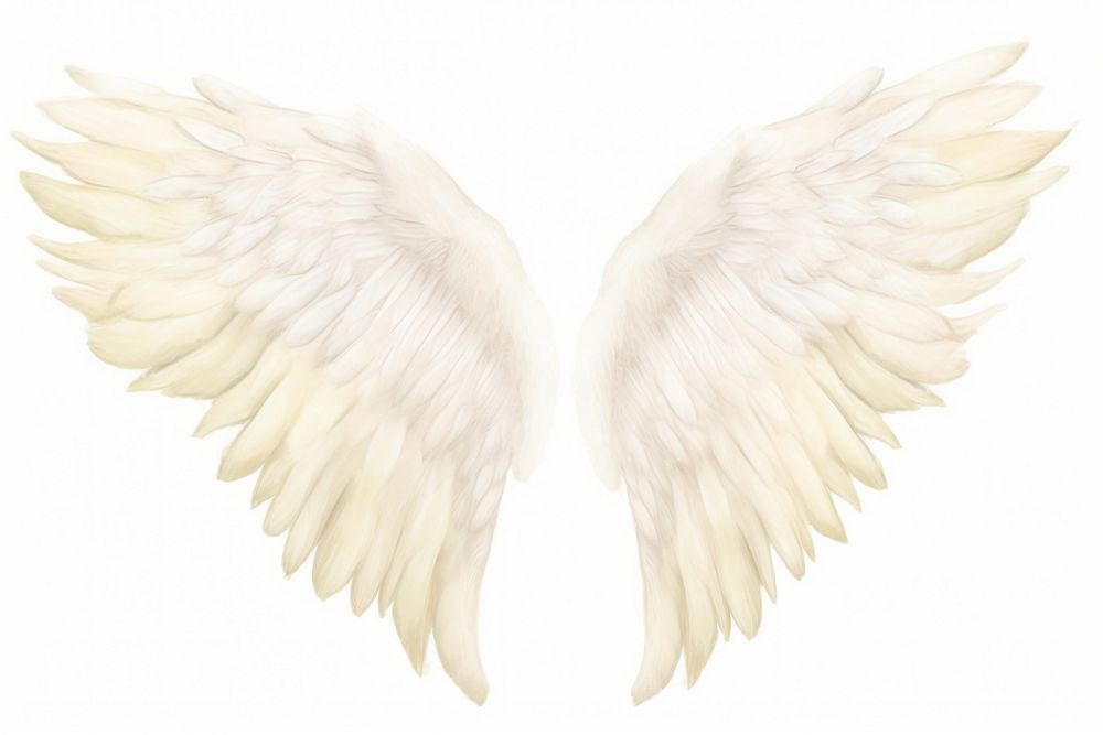 White angel wings white background archangel softness.