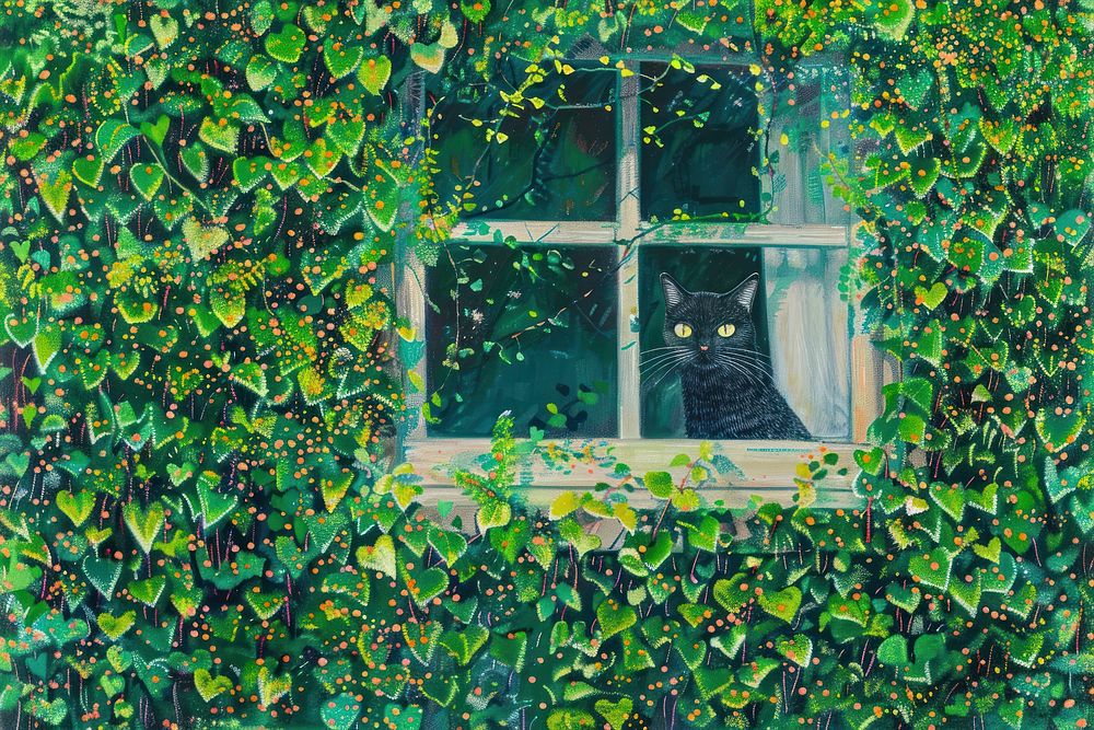 Window plant green wall.