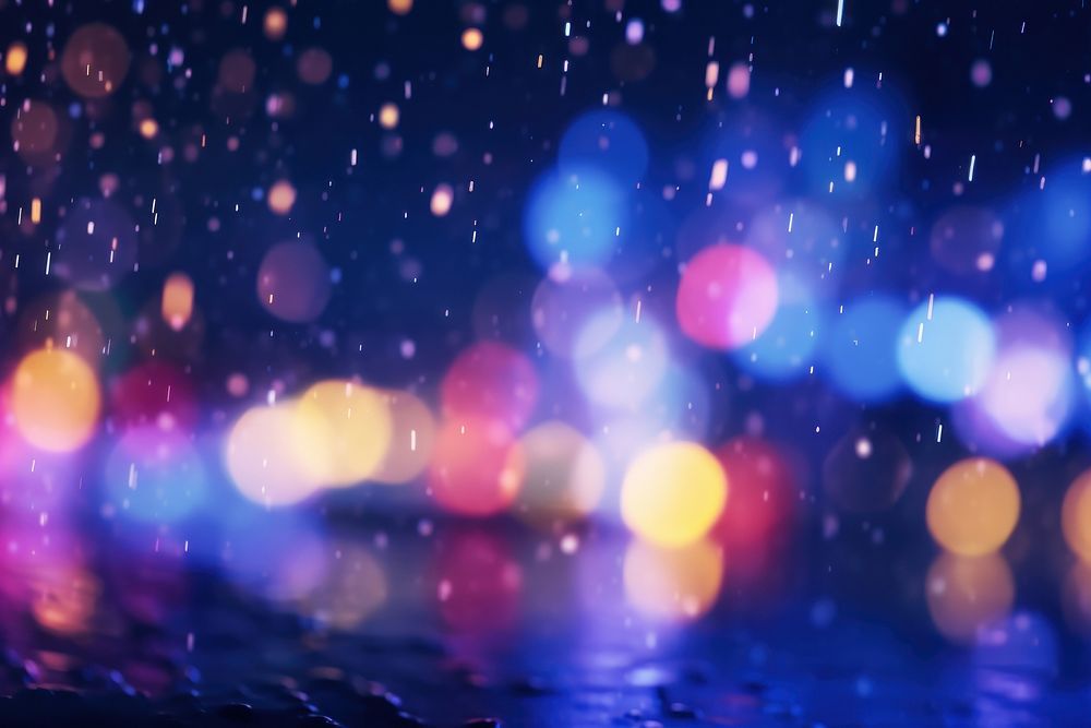 Colorful bokeh light outdoors nature.