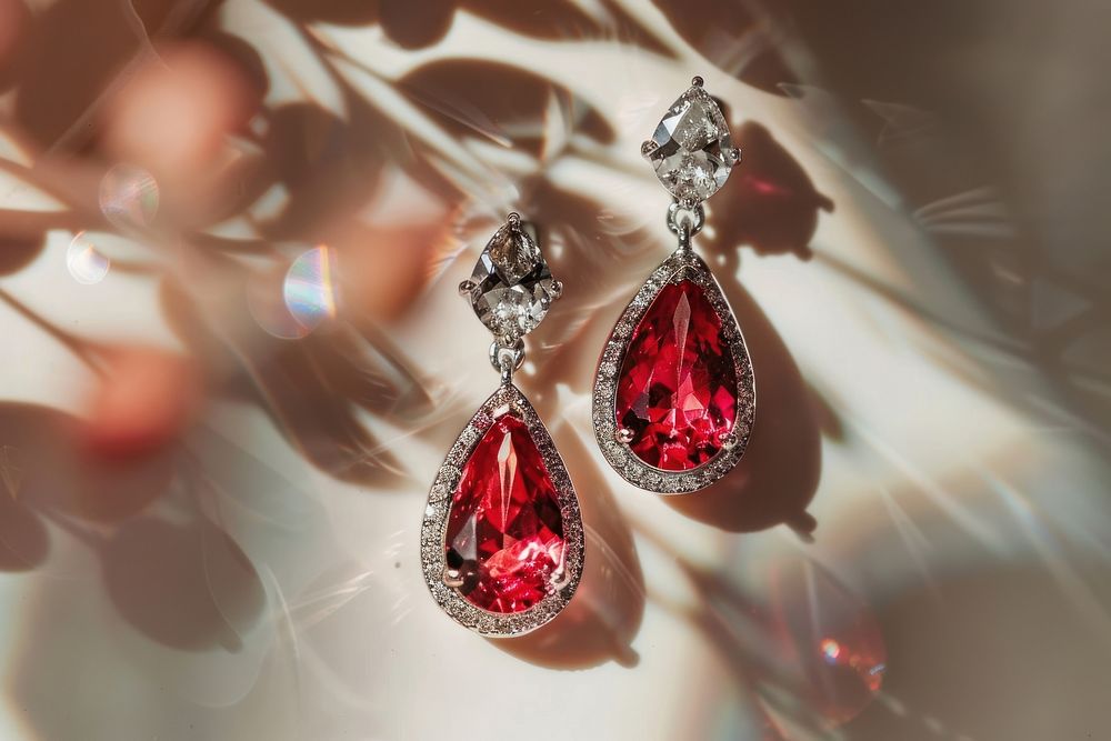 Minimal earrings gemstone jewelry diamond.