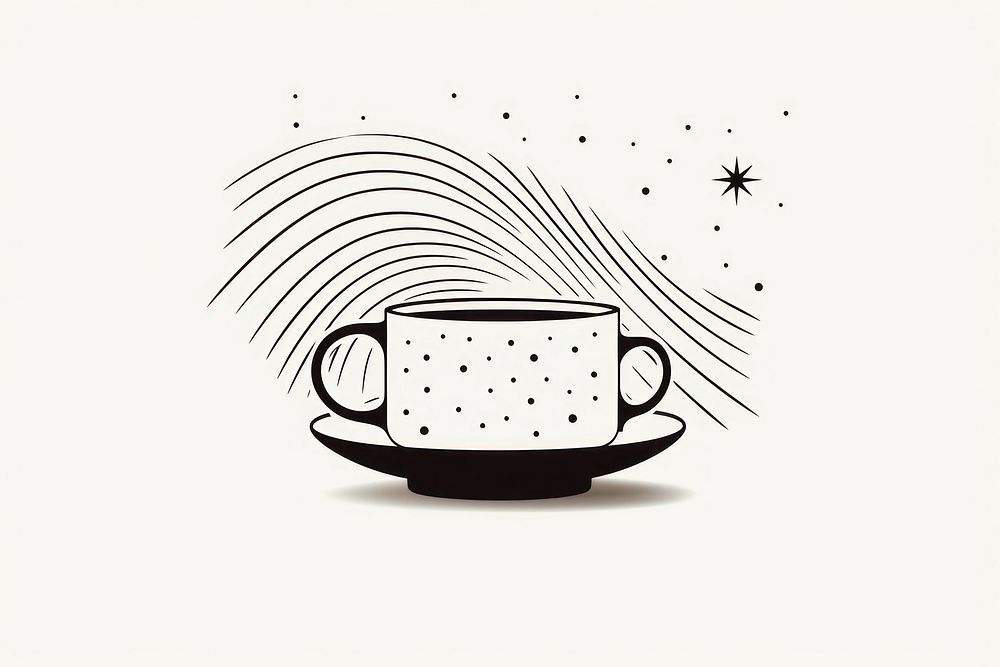 Coffee cup drink line mug.