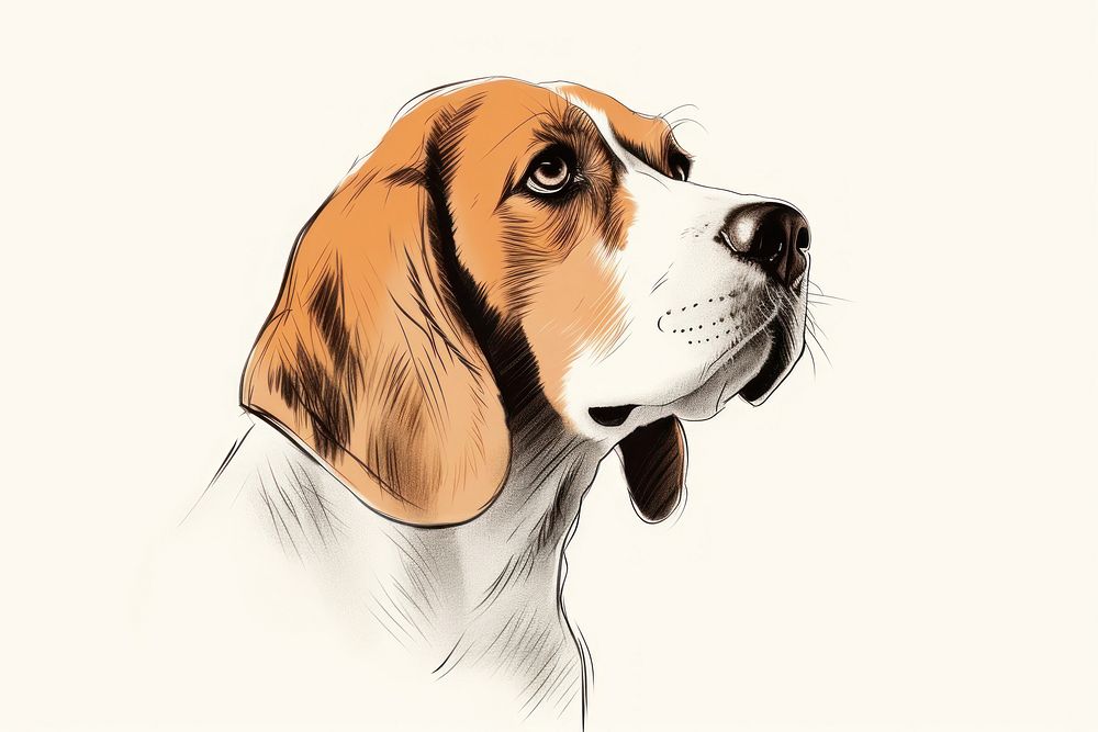 Beagle drawing animal mammal.