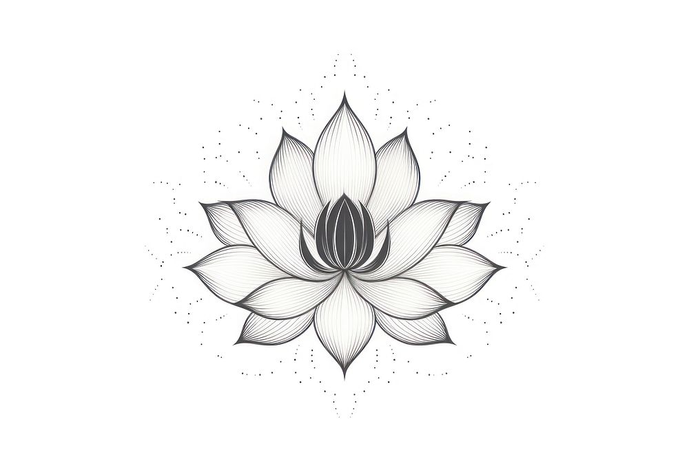 Lotus pattern drawing flower.