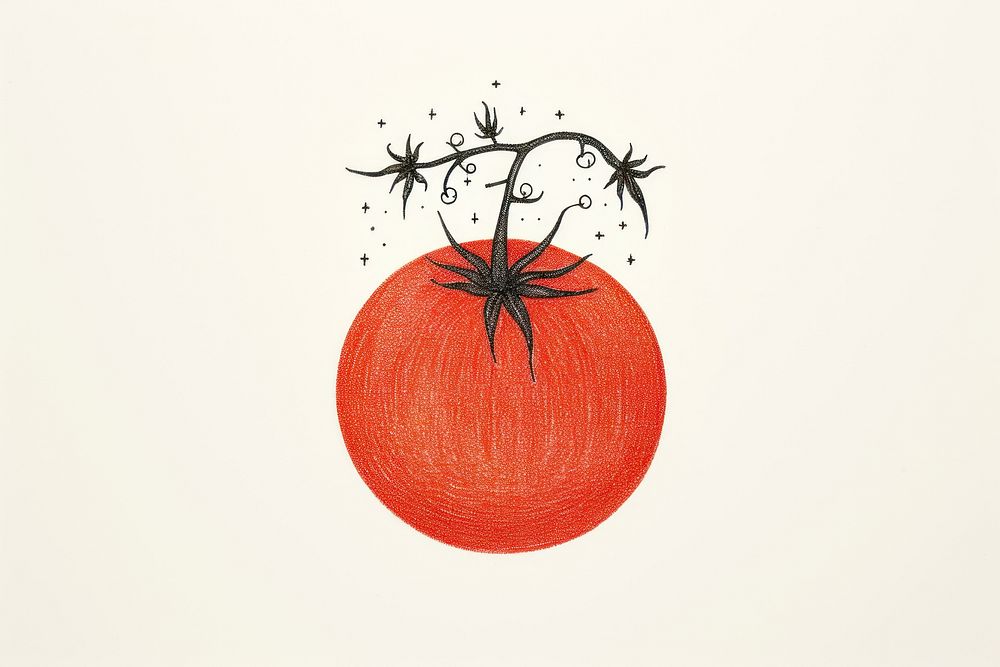 Tomato vegetable plant art.