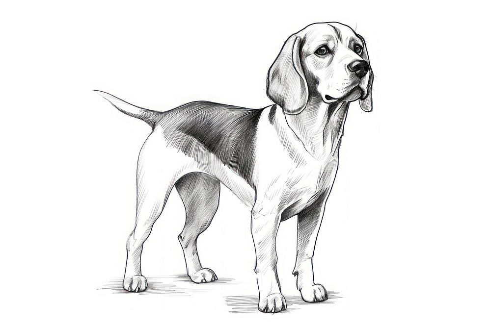 Beagle drawing animal mammal.