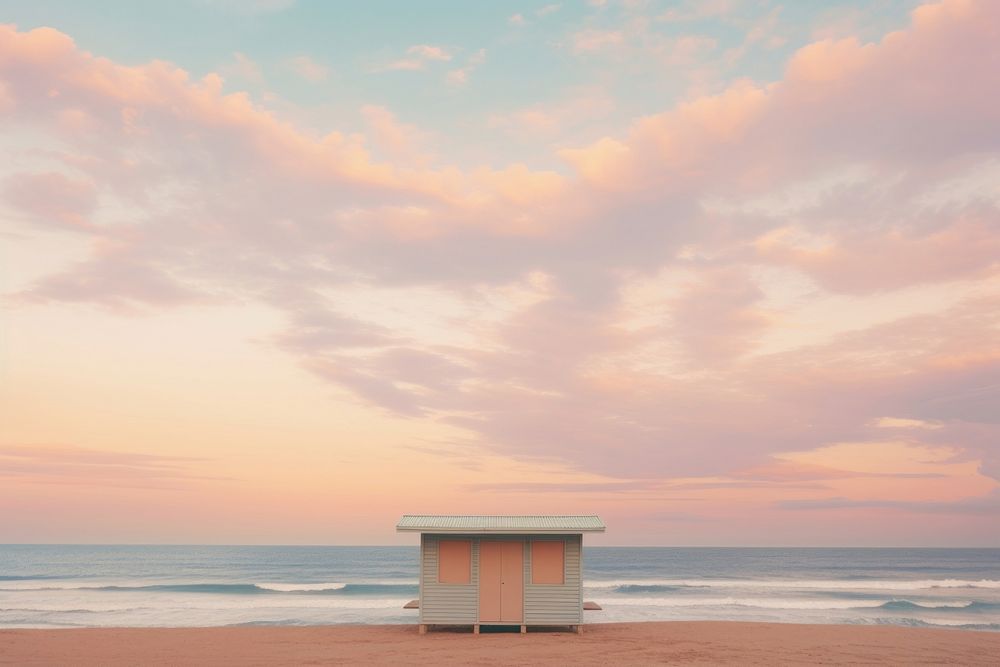 Aesthetic sky beach architecture outdoors.