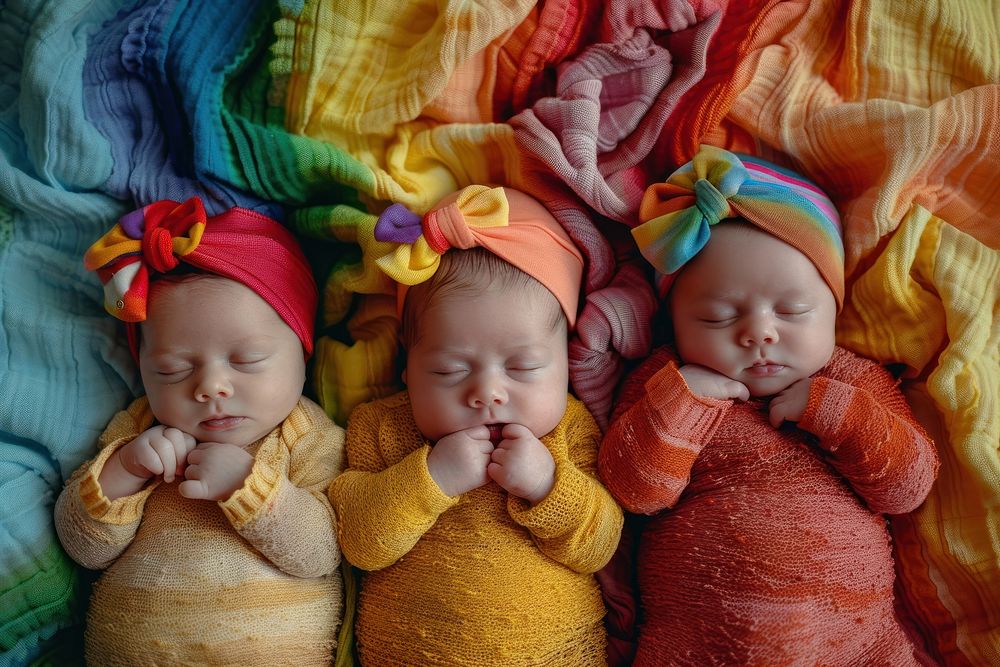 3 baby girl blanket sleeping | Premium Photo - rawpixel