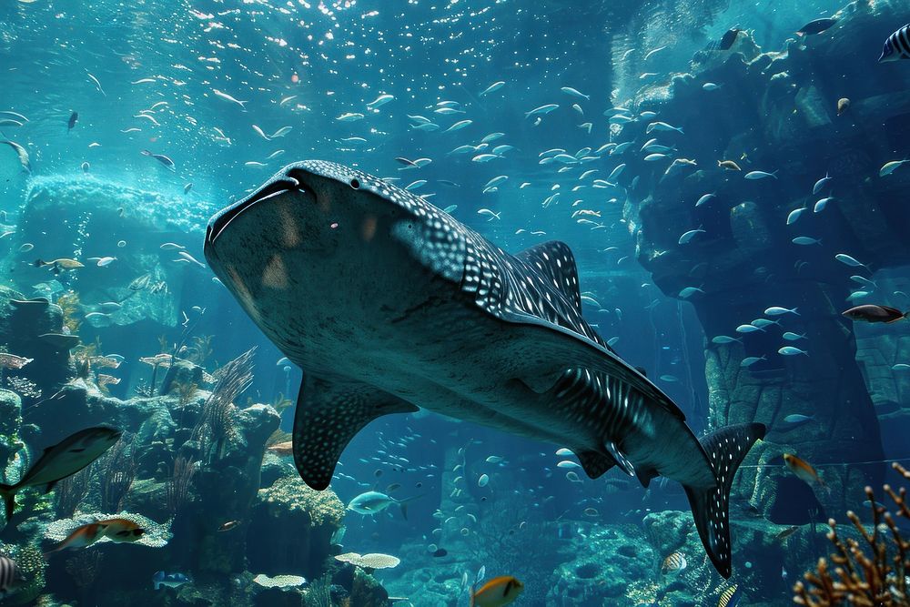 Whale shark aquarium outdoors animal.
