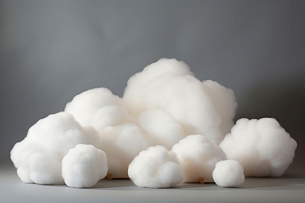 Fluffy cloud freshness cotton white.