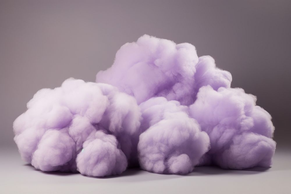 Fluffy clouds purple lavender softness.
