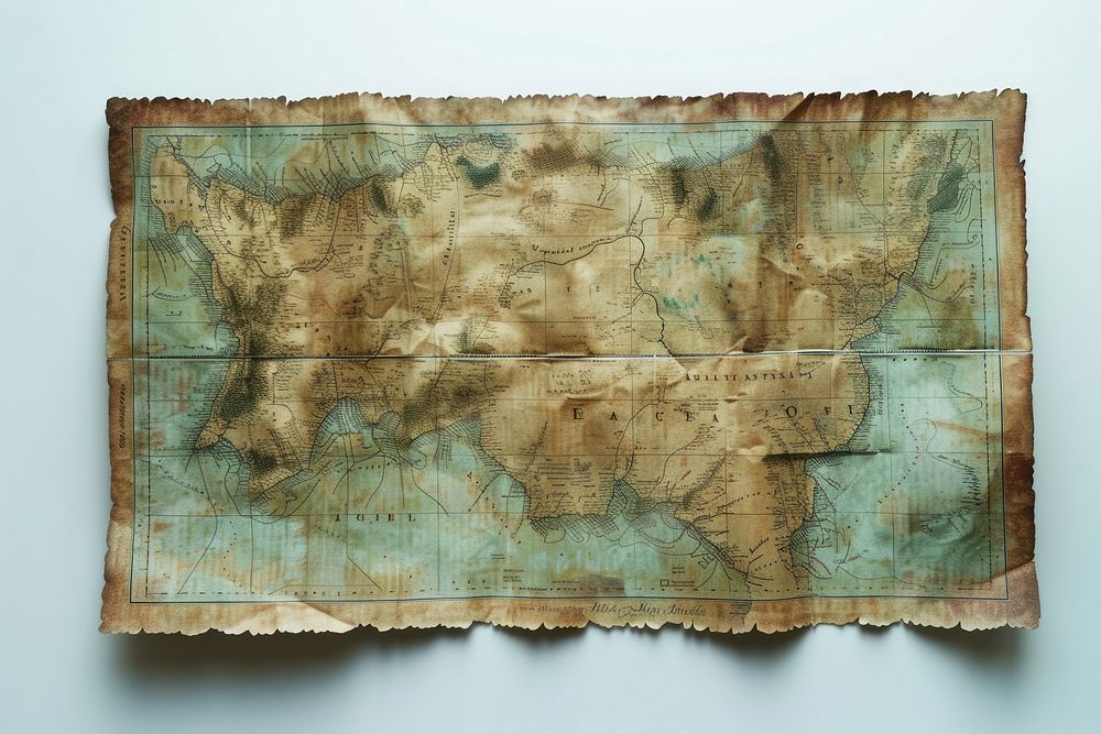 Vintage map creativity textured history.
