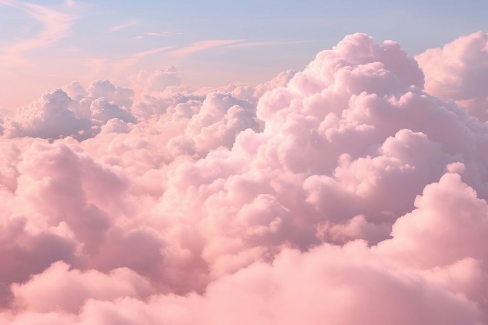 Fluffy clouds outdoors nature pink.