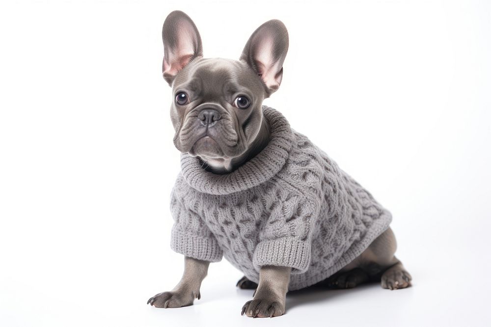 Bulldog sweater animal mammal.