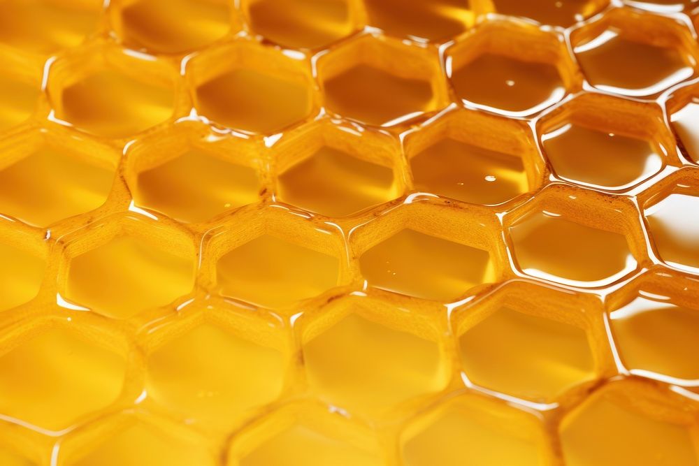 Honeycomb on honey fluid pattern backgrounds repetition apiculture.