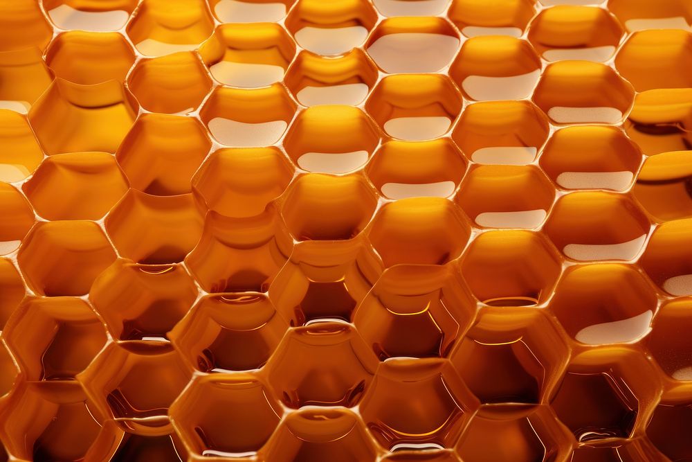 Honeycomb on honey fluid pattern backgrounds repetition apiculture.