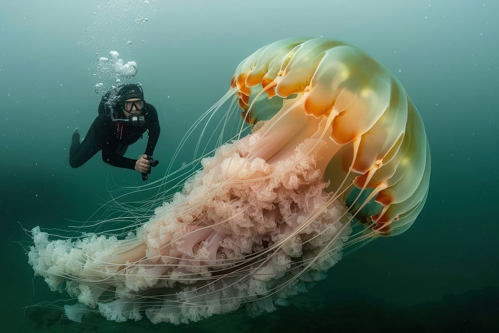 Jellyfish adventure outdoors animal.