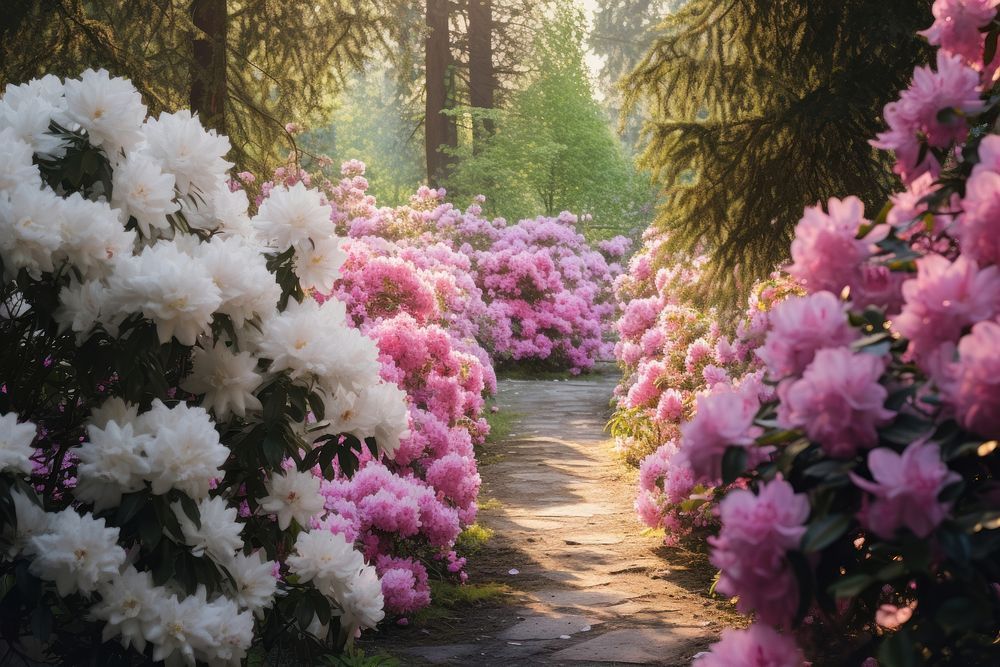 Large flower garden outdoors woodland | Premium Photo - rawpixel