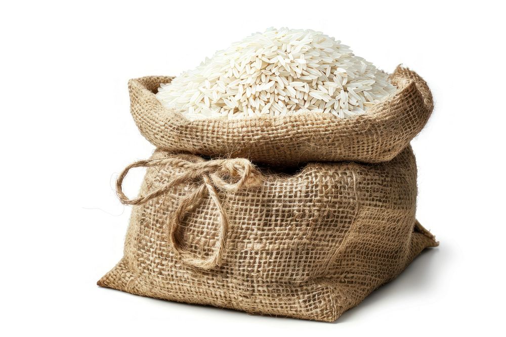 Rice sack white bag.